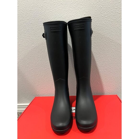 Hunter Original Refined Tall Rain Boots - Size 7 (Black) - Picture 6 of 10